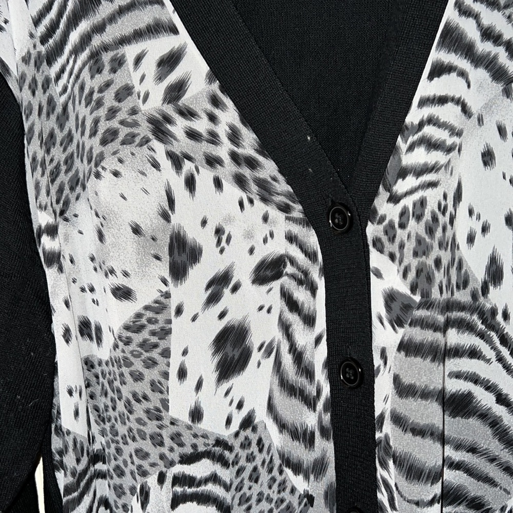 Torrid Button Up Sweater With Sheer Front Size 3 - image 2